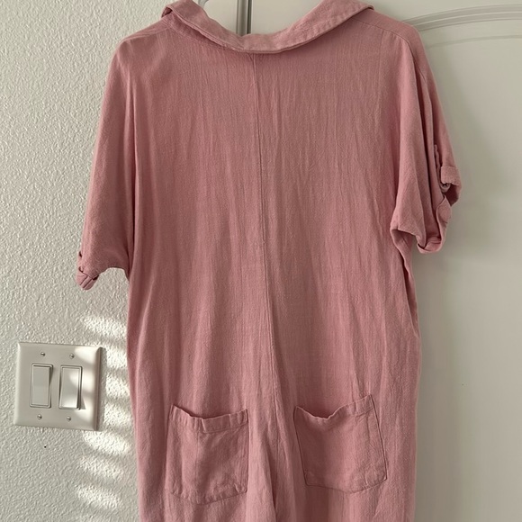 Pink Button-Up Romper - Picture 3 of 5